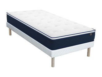 Vente-Unique Conjunto somier + colch&oacute;n de muelles ensacados y cubrecolch&oacute;n ALTIER de YSMEE - 90 x 190 cm