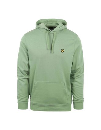 Lyle & Scott Mens Lyle & Scott Branded Glencoe Green Pull-over Hoodie - Size: 36