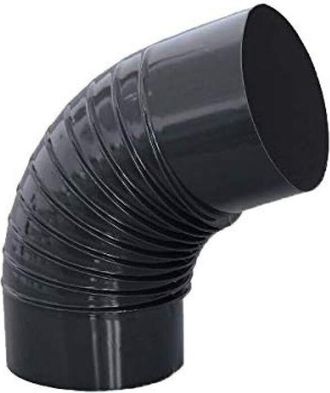 OEM Codo De 90&deg; En Color Negro Vitrificado 900&deg;c - &Oslash; 150 Mm - Para Tubos De Estufas Y Chimeneas