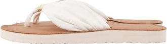 Tommy Hilfiger Monogram Plaque Hemp Flip-Flops - Dames - Slippers - Wit - 36 EU - Katoen - Schoenen