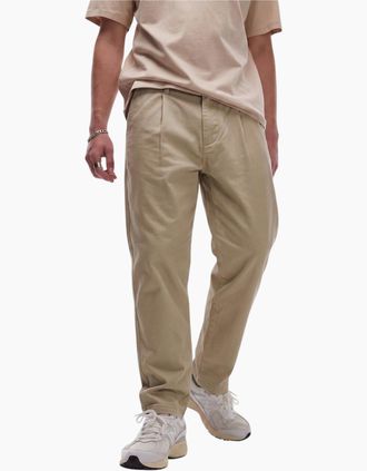 Topman Mens Topman Mens Chino Pant Cotton Trouser - Cream - Size: W44 l32