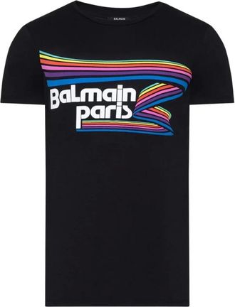 Balmain Paris Rainbow Logo T-Shirt