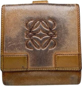 Loewe Pre-owned Wallets, female, Brown, Size: ONE SIZE Pre-owned Leather Wallet