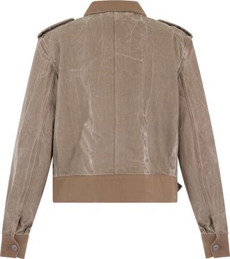 Our Legacy Mens Denim Jacket With Flap Pockets Green Cotton