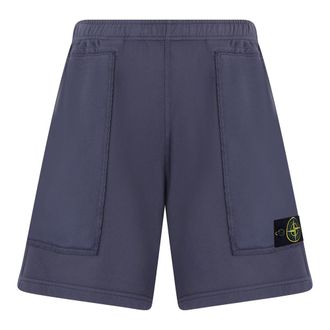 Stone Island Casual Shorts, male, Blue, Size: XL Sweat Shorts