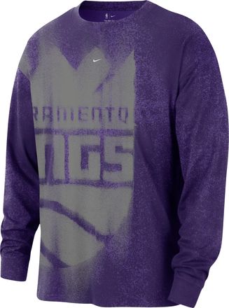Nike Mens Sacramento Kings Essential Anthem Long-Sleeve Basketball T-Shirt in Purple | IO6446-525