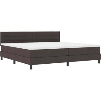 vidaXL Cama Box Spring Con Colch&oacute;n Marr&oacute;n Oscuro 200 X 200 Cm Tela Vidaxl
