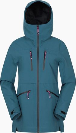 Mountain Warehouse Womens Mountain Warehouse Womens/Ladies Tempest Waterproof 3 Layer Ski Jacket - Blue/Green - Size: 10