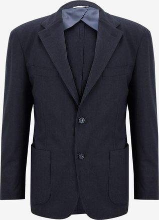 Marco Pescarolo Kurzer Flanellblazer Ares