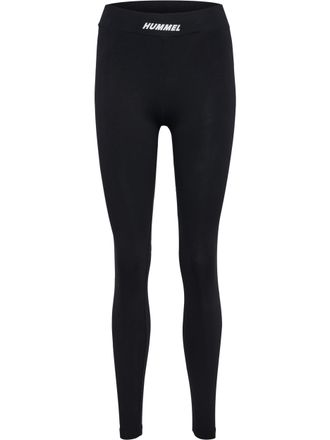 Hummel Leggings HUMMEL hmlELEMENTAL COTTON HW TIGHTS, Damen, Gr. XS, N-Gr, schwarz, Obermaterial: 83% Baumwolle, 12% Polyester, 5% Elasthan, Hosen Leggings