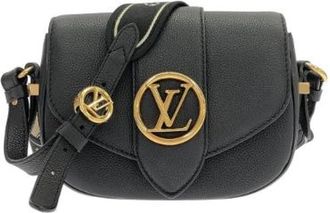 Louis Vuitton Pre-owned LV Pont Neuf Soft Calf Shoulder Bag - Dames - Vintage Schoudertas - Zwart - ONE Size - Vintage