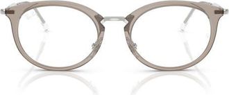 Ray-Ban 53mm Oval Optical Glasses in Transparent Grey at Nordstrom