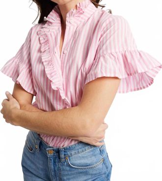 Mille Vanessa Top In Bubblegum Stripe