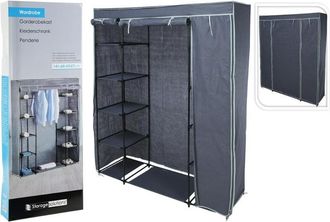 Koopman Storage Armario Desmontable 141x45x167 Cm, Armario Desmontable 141 X 45 X 167 Cmtubo De Acero Y Pl&aacute;stico Resistente A La Corrosi&oacute;ntranspirable Para La
