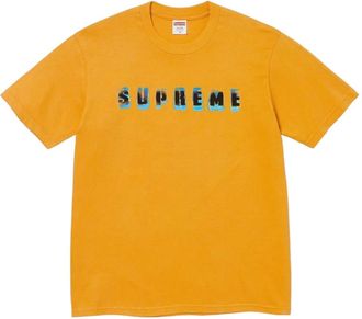 SUPREME Stencil printed T-shirt - Geel