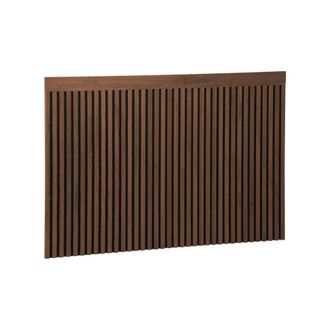 Sweeek Cabecero de madera con listones decorativos, 140cm, nogal