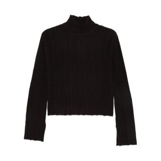Alysi Truien & Vesten, Dames, Paars, XS, Wol, Wol trui met coltrui