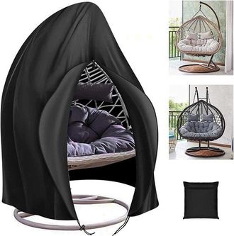 No Brand 230x200 Cm, Funda Para Silla Colgante, Protector De Huevos, Funda Impermeable Para Silla De Jard&iacute;n, Tejido Oxford 210d Resistente, Negro