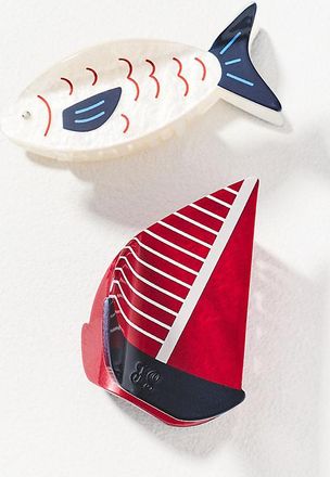 Frasier Sterling Nautical Claw Clips, Set of 2