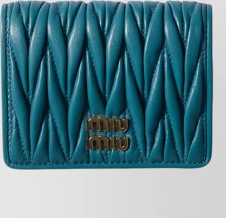 Miu Miu matelass&eacute; nappa leather wallet