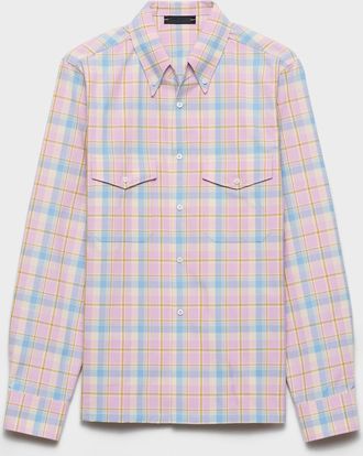 Prada Checked cotton button-down shirt