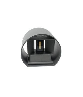 Trade Shop Trade Shop - Aplique Gris 28 Led 12 Watt Ip55 Luz Fria Calida Up & Down Es44