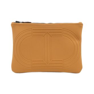 Herm&egrave;s Caramel Polyamide Pouch (Pre-Owned)