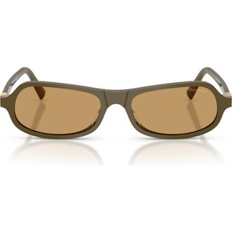 Miu Miu 55mm Irregular Sunglasses in Green /Brown at Nordstrom