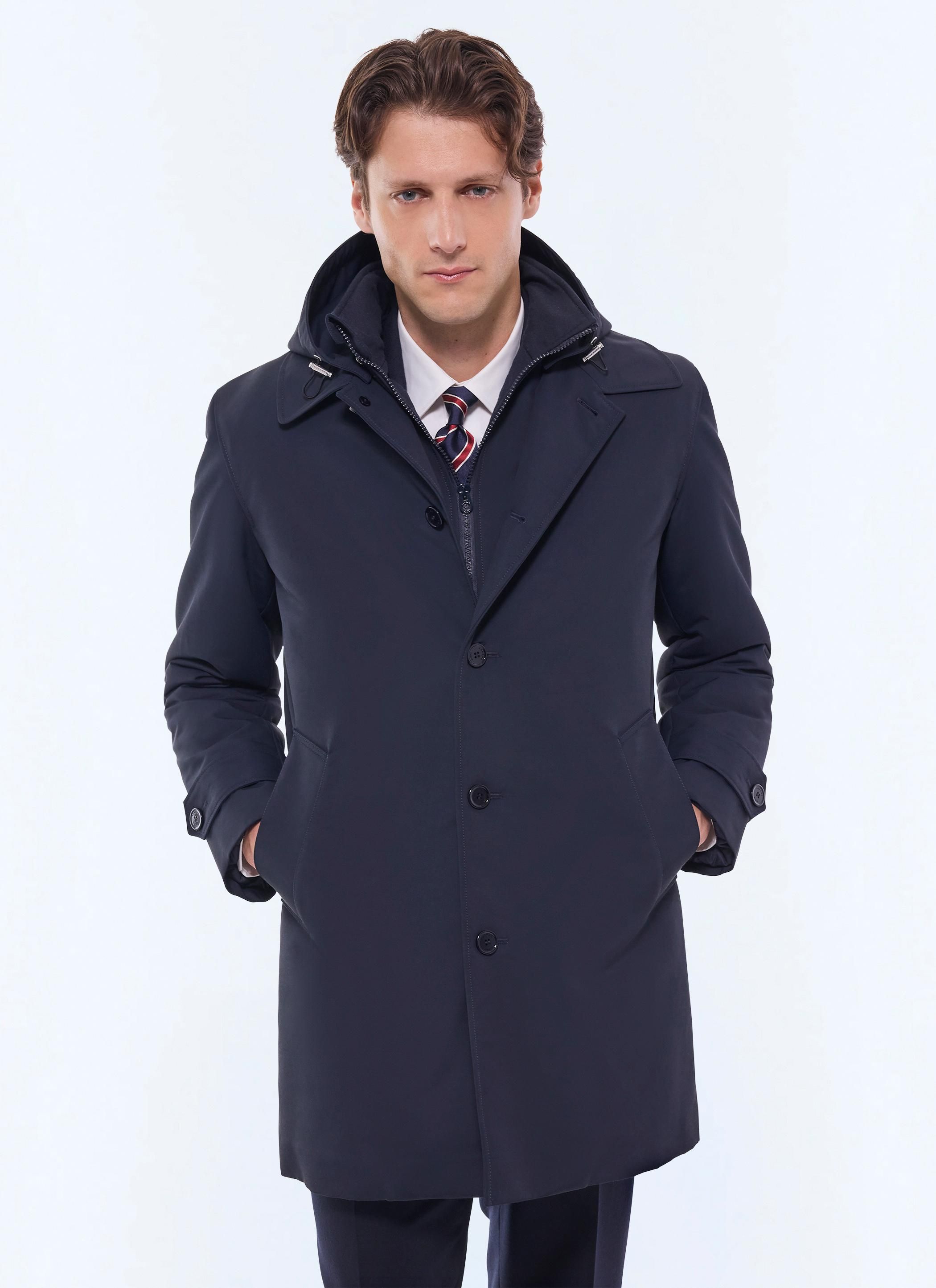 Parka en tissu technique déperlant - Taille XXL - Homme Bleu