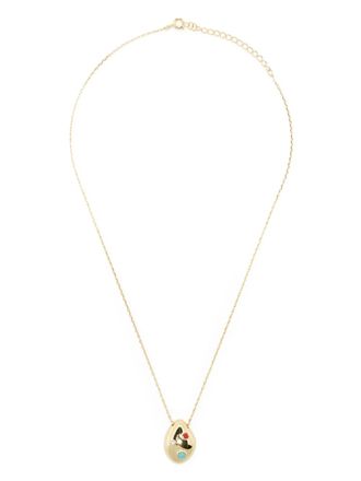 Eshvi mini drop shape necklace - Gold