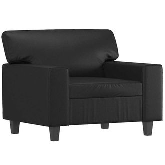 vidaXL Sill&oacute;n Cuero Sint&eacute;tico Negro 60 Cm Vidaxl