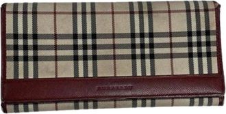 Burberry Pre-owned Wallets, female, Beige, Size: ONE SIZE Pre-owned Leather Wallet