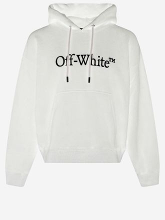 Off-white Kapuzenpullover aus cremefarbener Baumwolle mit Logo