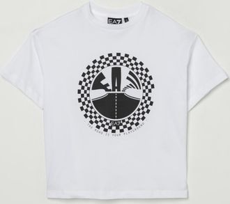 Emporio Armani T-shirt in cotone stampato Ea7