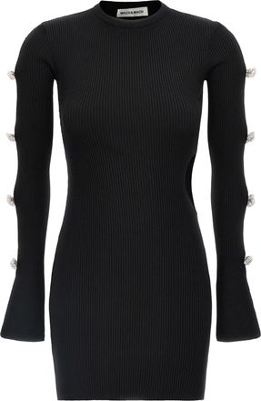 Mach & Mach cut-out Crystal Bow Dress
