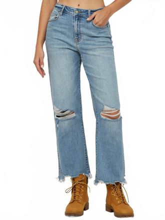 Hidden Jeans Ella Low Rise Wide Leg Jeans In Med Wash