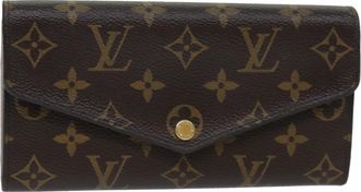 Louis Vuitton Portefeuille Sarah Brown Canvas Wallet (Pre-Owned)