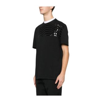 Golden Goose T-Shirts, male, Black, L, Cotton Crew-Neck T-Shirt