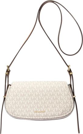 Michael Kors Lydia Small Signature Logo Crossbody Bag - Dames - Schoudertassen - Beige - ONE Size - Leer - Tassen
