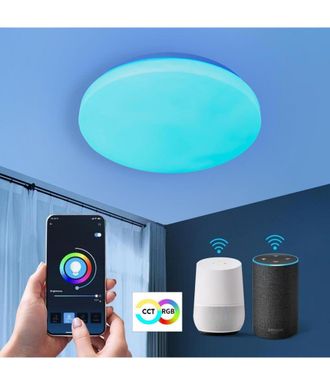 Trade Shop Trade Shop - Plaf&oacute;n Led Smart 20w Rgb Cct Wifi Smart Dimmable Smartphone Alexa Google
