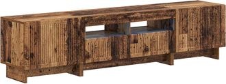 vidaXL Cabinet De Tv Led De 5 Piezas Madera Envejecida Vidaxl