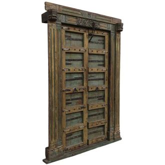 Wanderlust Deco Puerta De Madera Marron 137x25x211h Cm
