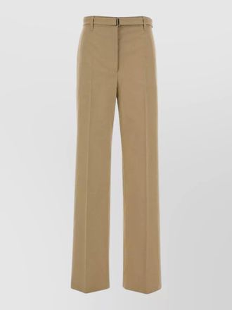 Prada cotton straight trousers belt loops back pockets