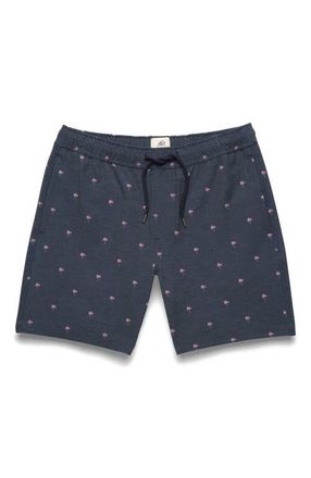 Surfside Supply Co. Jimmy 6.5 Palm Volley in Navy Palm at Nordstrom, Size Xx-Large