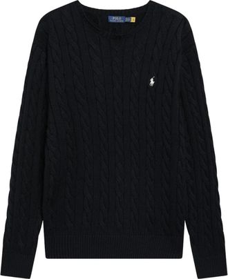 Polo Ralph Lauren LS Driver CN Long Sleeve Pullover - Heren - Ronde hals truien - Zwart - S - Truien & Vesten