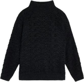 Semicouture Zwarte Trui Stijlvol Model - Dames - Coltruien - Zwart - M - Truien & Vesten