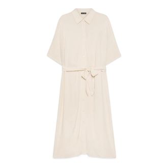 Fiorella Rubino Vestido camisero Power en viscosa - Dresses - Mujer - Beige - 5XL