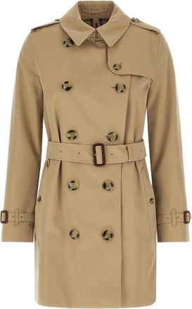 Burberry Short Kensington Trench Coat - Dames - Trenchcoats - Beige - L - Katoen - Jassen