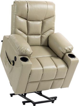 Clp Sill&oacute;n Andover Simil Cuero Crema