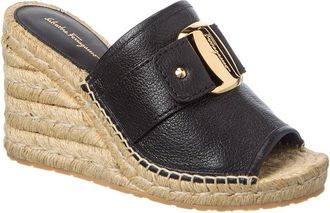 Ferragamo Ferragamo Kamora Leather Wedge Sandal